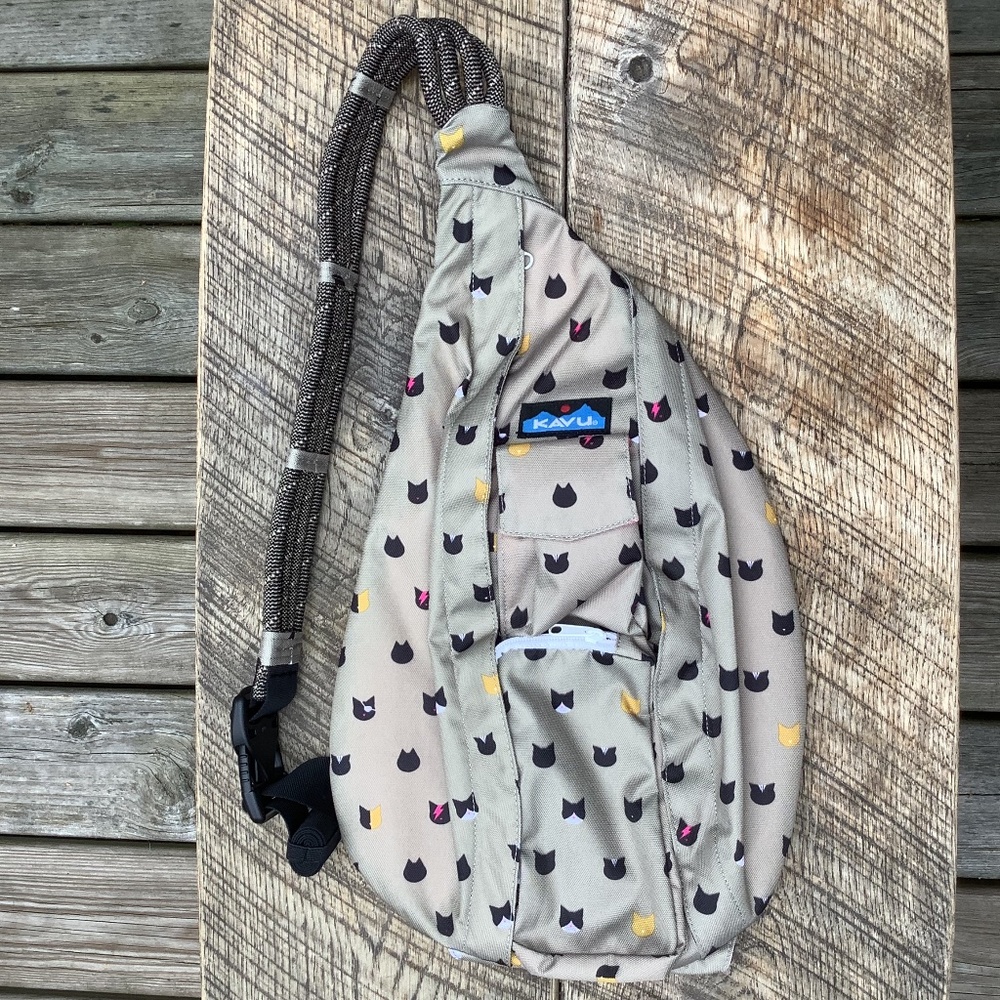 Kavu Cattitude Rope Sling Bag Like New